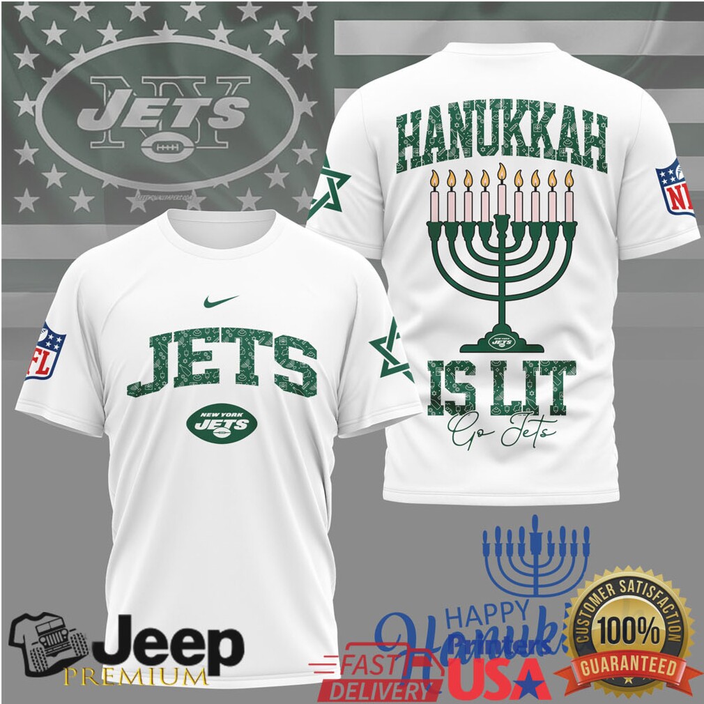 New York Jets Official NFL Happy Hanukkah 3D Shirt New York Jets Official NFL Happy Hanukkah 3D Shirt