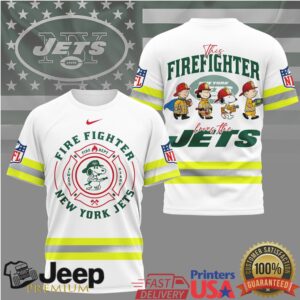New York Jets Official NFL Snoopy Firefighter 3D Shirt