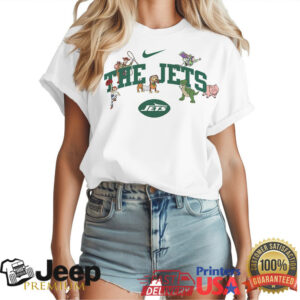 New York Jets x Toy Story Characters NFL White T Shirt New York Jets x Toy Story Characters NFL White T Shirt