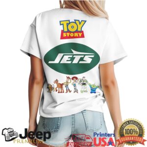 New York Jets x Toy Story Characters NFL White T Shirt