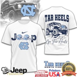 North Carolina Tar Heels Jeep Offroad 4X4 Fan Tshirt