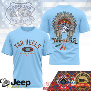 North Carolina Tar Heels Official NCAA Native American Heritage Month 3D Shirt