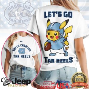 North Carolina Tar Heels Official NCAA Pokemon Fan 3D Shirt