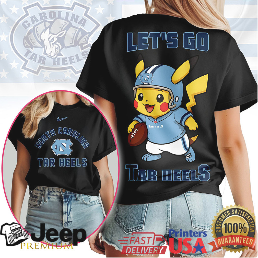North Carolina Tar Heels Official NCAA Pokemon Fan 3D Shirt North Carolina Tar Heels Official NCAA Pokemon Fan 3D Shirt
