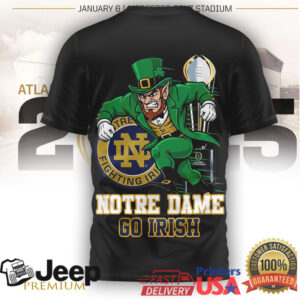 Notre Dame Fighting Irish 2025 2026 College Football Playoff Leprechaun T Shirt