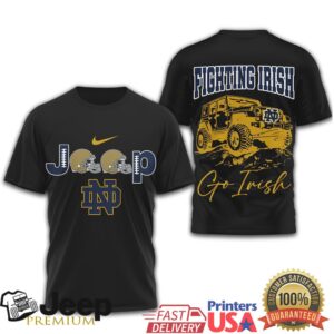 Notre Dame Fighting Irish Jeep Offroad Graphic Tshirt Notre Dame Fighting Irish Jeep Offroad Graphic Tshirt