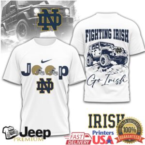 Notre Dame Fighting Irish Jeep Offroad Graphic Tshirt