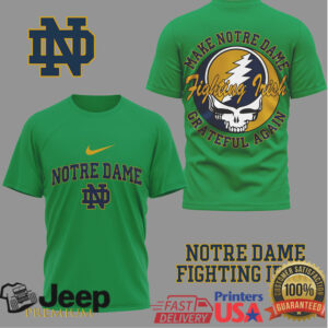 Notre Dame Fighting Irish Official NCAA Grateful Game Day 3D Shirt