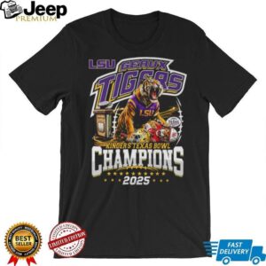 Official LSU Tigers Geaux Tigers Kinder's Texas Bowl 2025 T Shirt