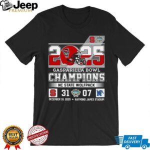 Official NC State Wolfpack 2025 Gasparilla Bowl Champions Shirt