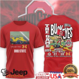 Ohio State Buckeyes 2025 “The Game” Order Restored 27 09 Victory Tee