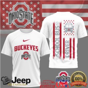 Ohio State Buckeyes Official NCAA School Bus Driver 3D Shirt Ohio State Buckeyes Official NCAA School Bus Driver 3D Shirt