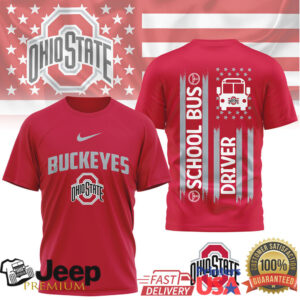 Ohio State Buckeyes Official NCAA School Bus Driver 3D Shirt