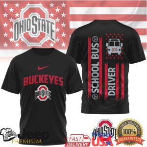 Ohio State Buckeyes Official NCAA School Bus Driver 3D Shirt
