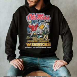 Ole Miss Rebels Beat Tulane Green Wave 2025 CFP First Round Winners Mascot T Shirt