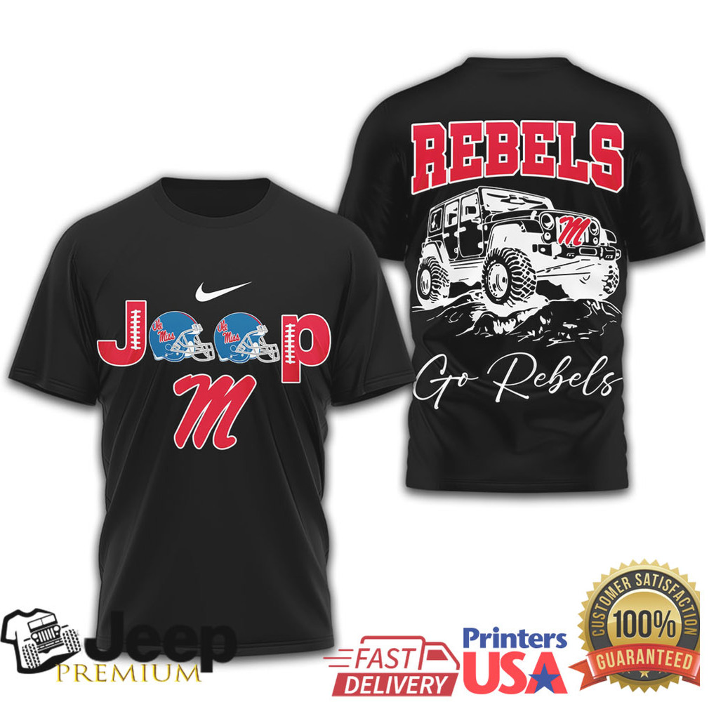 Ole Miss Rebels Jeep “Go Rebels” Offroad Tshirt Ole Miss Rebels Jeep “Go Rebels” Offroad Tshirt