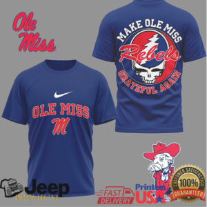 Ole Miss Rebels Official NCAA Grateful Game Day 3D Shirt