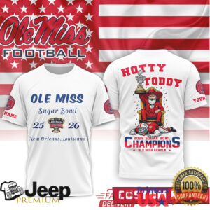 Ole Miss Rebels Sugar Bowl Champions 2026 Hotty Toddy T Shirt Ole Miss Rebels Sugar Bowl Champions 2026 Hotty Toddy T Shirt