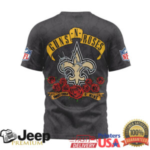 New Orleans Saints Official NFL Guns N’ Roses 3D Shirt New Orleans Saints Official NFL Guns N’ Roses 3D Shirt
