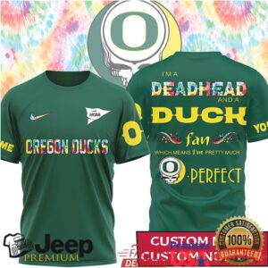 Oregon Ducks Custom Name Deadhead Fan Grateful Dead Inspired Jersey