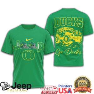 Oregon Ducks Jeep 4X4 Offroading Gameday Graphic Tee Oregon Ducks Jeep 4X4 Offroading Gameday Graphic Tee