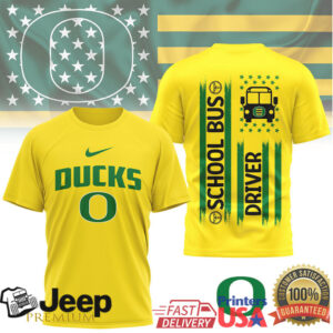 Oregon Ducks Official NCAA School Bus Driver 3D Shirt