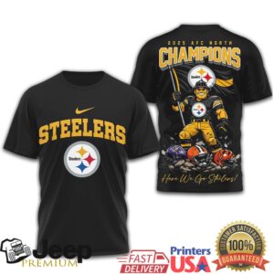 Pittsburgh Steelers Official NFL AFC North Champions 3D Shirt Pittsburgh Steelers Official NFL AFC North Champions 3D Shirt