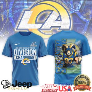 Rams Nation 2025 Playoff Bound 3D T Shirt