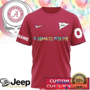 Personalized Alabama Crimson Tide Deadhead Fan Roll Tide T Shirt Personalized Alabama Crimson Tide Deadhead Fan Roll Tide T Shirt