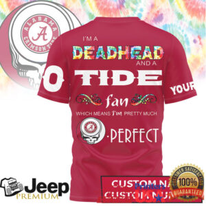 Personalized Alabama Crimson Tide Deadhead Fan Roll Tide T Shirt