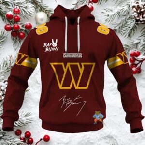 Personalized Commanders Bad Bunny Bowl LX 2026 Official Hoodie