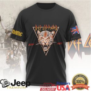 Personalized Def Leppard Leopard Head Rock Band T Shirt Custom Name All Over Print Personalized Def Leppard Leopard Head Rock Band T Shirt Custom Name All Over Print