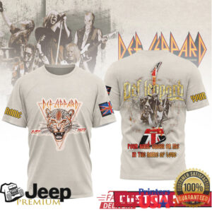Personalized Def Leppard Leopard Head Rock Band T Shirt Custom Name All Over Print