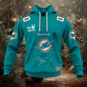 Personalized Dolphins Bad Bunny Bowl LX 2026 Official Hoodie
