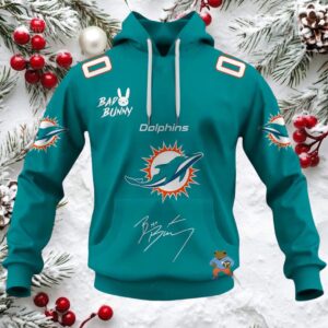 Personalized Dolphins Bad Bunny Bowl LX 2026 Official Hoodie
