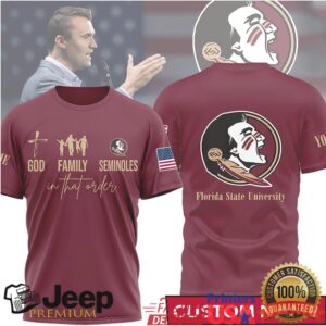 Personalized Florida State University Seminoles God Family Seminoles Shirt