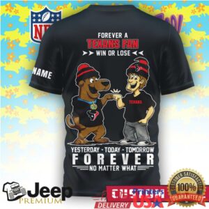 Personalized Houston Texans Scooby Doo Fan Yesterday Today Tomorrow Tee