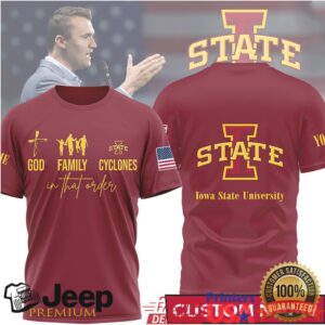 Personalized Iowa State University Cyclones Faith Family Sports Tee