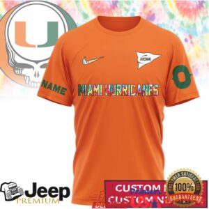 Personalized Miami Hurricanes Deadhead Fan Steal Your Face T Shirt Personalized Miami Hurricanes Deadhead Fan Steal Your Face T Shirt