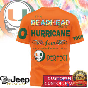 Personalized Miami Hurricanes Deadhead Fan Steal Your Face T Shirt