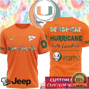 Personalized Miami Hurricanes Deadhead Fan Steal Your Face T Shirt