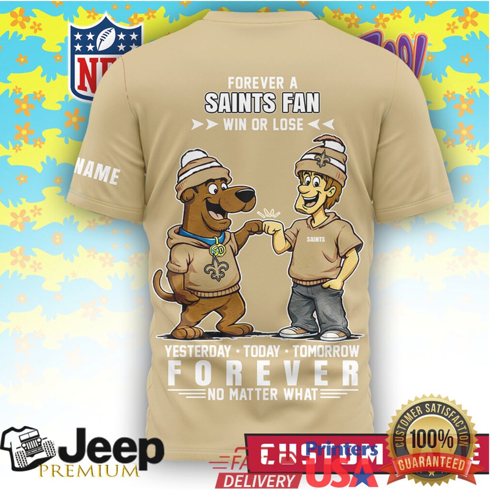 Personalized New Orleans Saints x Scooby Doo Forever A Fan Tee Personalized New Orleans Saints x Scooby Doo Forever A Fan Tee