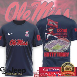 Personalized Ole Miss Rebels 132nd Anniversary 1893 2025 Hotty Toddy Custom T Shirt Personalized Ole Miss Rebels 132nd Anniversary 1893 2025 Hotty Toddy Custom T Shirt