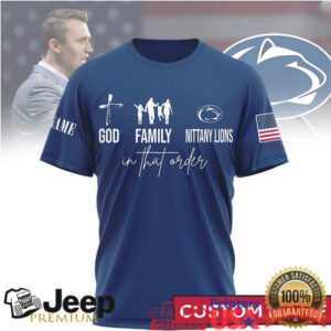 Personalized Penn State Nittany Lions God Family PSU Blue T Shirt