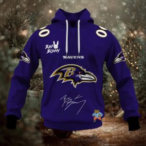 Personalized Ravens Bad Bunny Bowl LX 2026 Official Hoodie