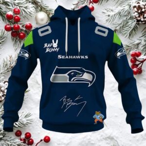 Personalized Seahawks Bad Bunny Bowl LX 2026 Official Hoodie