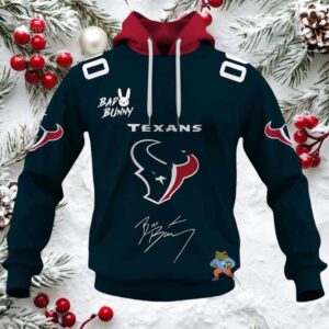 Personalized Texans Bad Bunny Bowl LX 2026 Official Hoodie