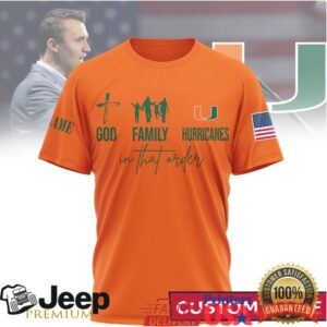 Personalized University of Miami Hurricanes God Family Fan Shirt Personalized University of Miami Hurricanes God Family Fan Shirt