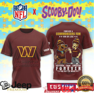 Personalized Washington Commanders Scooby Doo Forever A Fan NFL T Shirt Personalized Washington Commanders Scooby Doo Forever A Fan NFL T Shirt