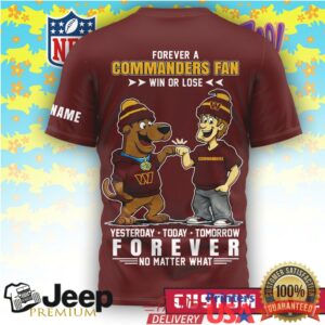 Personalized Washington Commanders Scooby Doo Forever A Fan NFL T Shirt